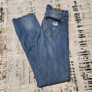 Judy Blue Skinny Fit Raw Hem Jeans